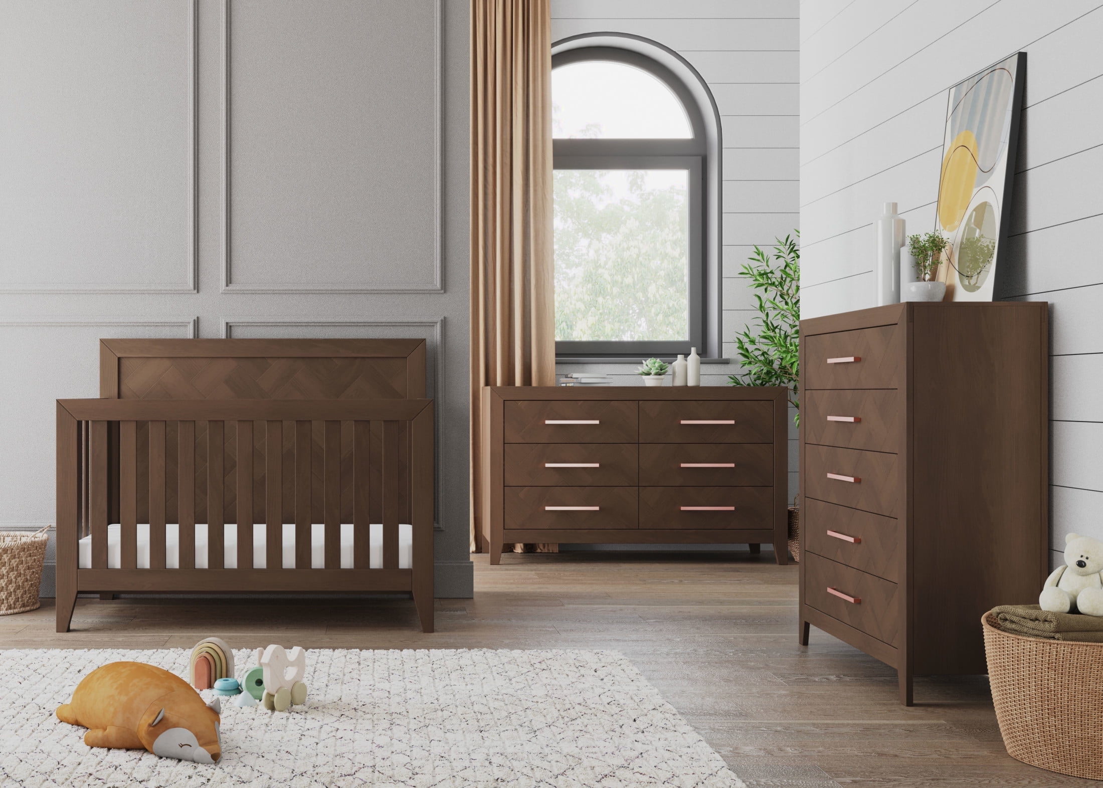 Child Craft Kieran 3-Piece Nursery Set, 4-in-1 Convertible Crib