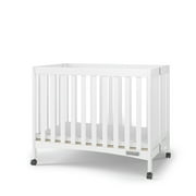 FOREVER ECLECTIC Child Craft London Folding Portable Mini Crib with 2-inch Mattress, Matte White