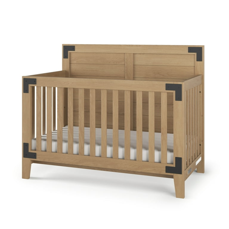 Child Craft Lucas 4 in 1 Convertible Crib Baby Crib Converts to Day Bed Toddler Bed and Full Size Bed 3 Adjustable Mattress Positions Non Toxic Baby Safe Finish Nutmeg Walmart