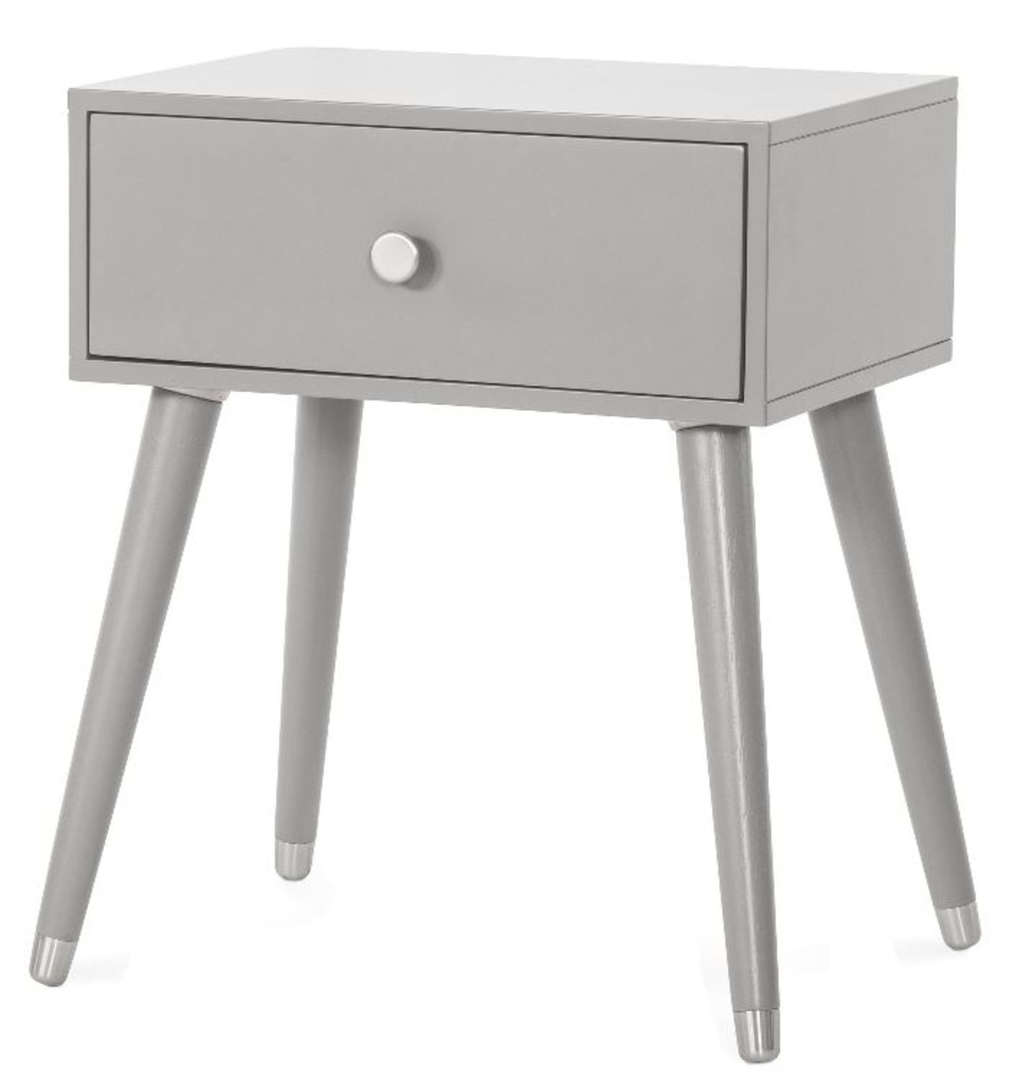 Child Craft Mod 1 Drawer Nightstand Accent Table for Nursery or Bedroom, Large Storage Drawer, Made of Sturdy Pinewood, Non-Toxic, Baby Safe Finish (Cool Gray)