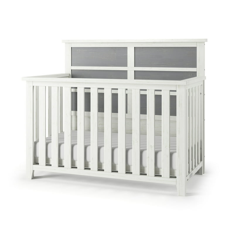 Child Craft Ocean Grove 4-in-1 White & Gray Convertible Crib