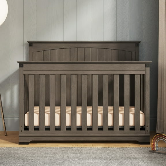 Child Craft Redmond Full Panel 4-in-1 Convertible Crib, Dapper Gray