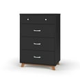thumbnail image 1 of Child Craft Soho 42" Interlocking 4-Drawer Chest for Nursery or Bedroom, Tip-Resistant, Modern Style, Ebony, 1 of 6