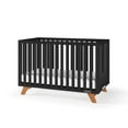 thumbnail image 1 of Child Craft SOHO 4-in-1 Convertible Crib, Canted Leg Mid-Century Design, 3 Mattress Heights, Ebony, 1 of 7