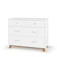 thumbnail image 1 of Child Craft Soho 42" Interlocking 3-Drawer Dresser for Nursery or Bedroom, Tip-Resistant, White/Natural, 1 of 7