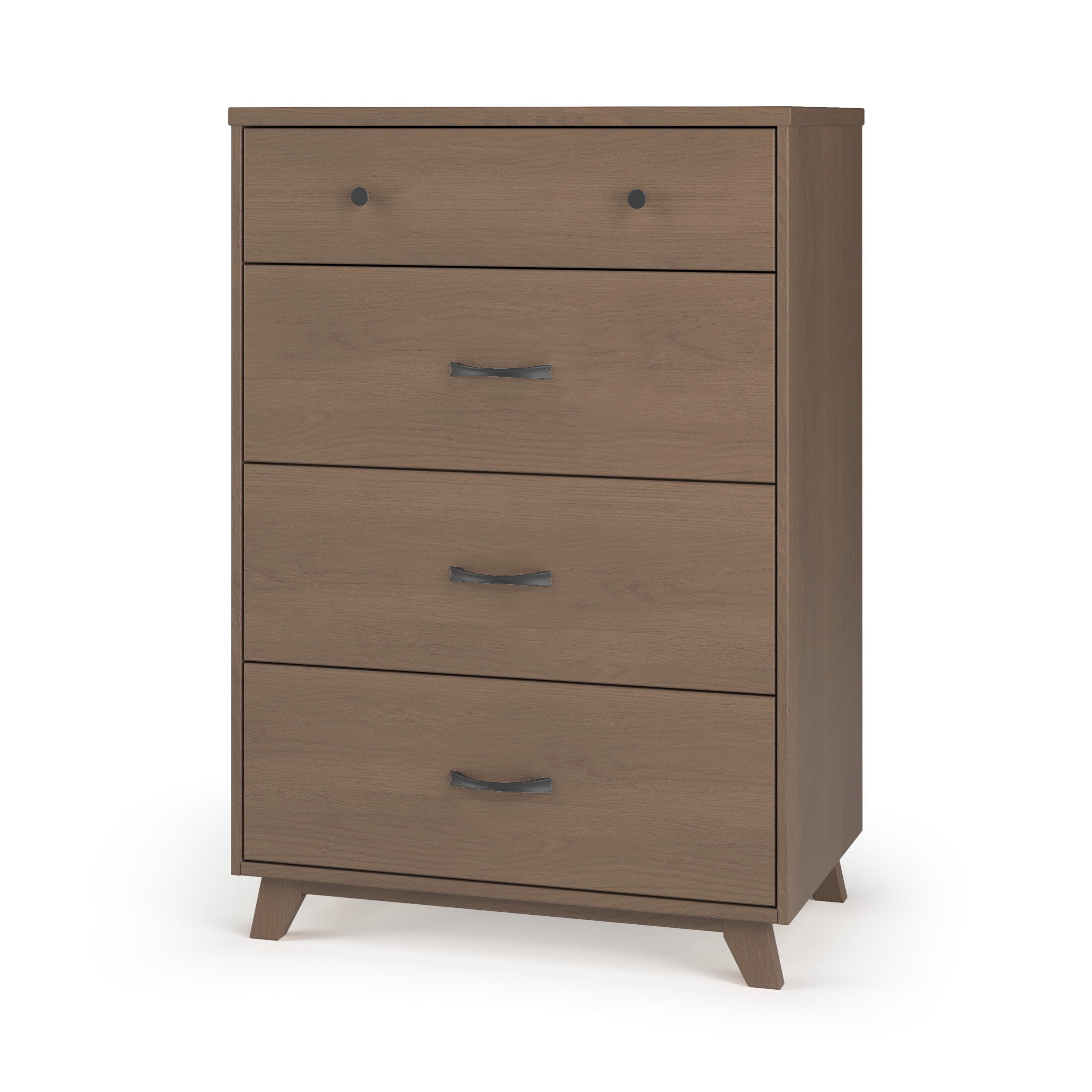 Dusty Heather Mid-Century Modern Nursery Chest with 4 Drawers