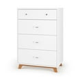 thumbnail image 1 of Child Craft Soho 42" Interlocking 4-Drawer Chest for Nursery or Bedroom, Tip-Resistant, Modern Style, White/Natural, 1 of 8