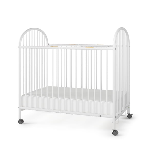 Child Craft Sweet Dreamer™ Folding Portable Crib with 3" Mattress, Durable Metal Frame, White
