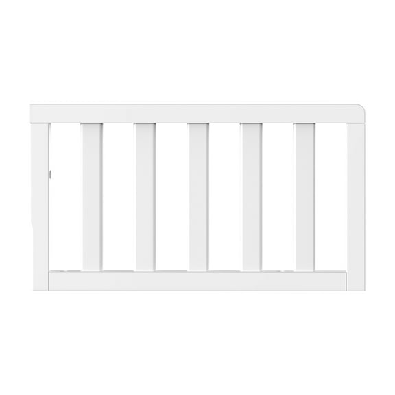 Child Craft Toddler Guard Rail for Crib Conversion, Fits Hampton & More, Pine Wood Construction, Matte White
