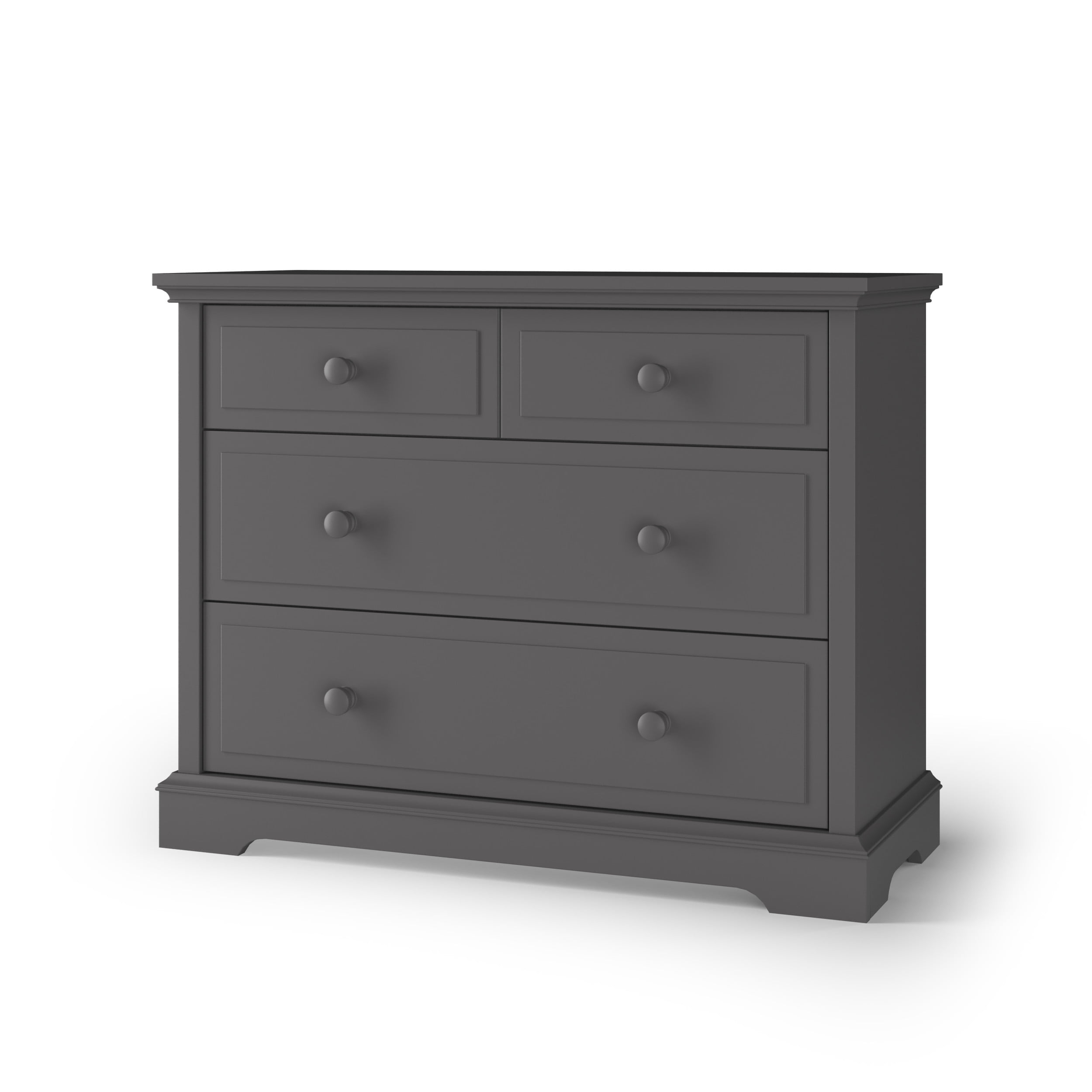 Cool Gray 3-Drawer Nursery Dresser with English Dovetail Construction