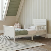 FOREVER ECLECTIC Child Craft Woodland Toddler Bed with Guard Rails, Flat Top, Low to Ground, Pine Wood, Brushed Cotton