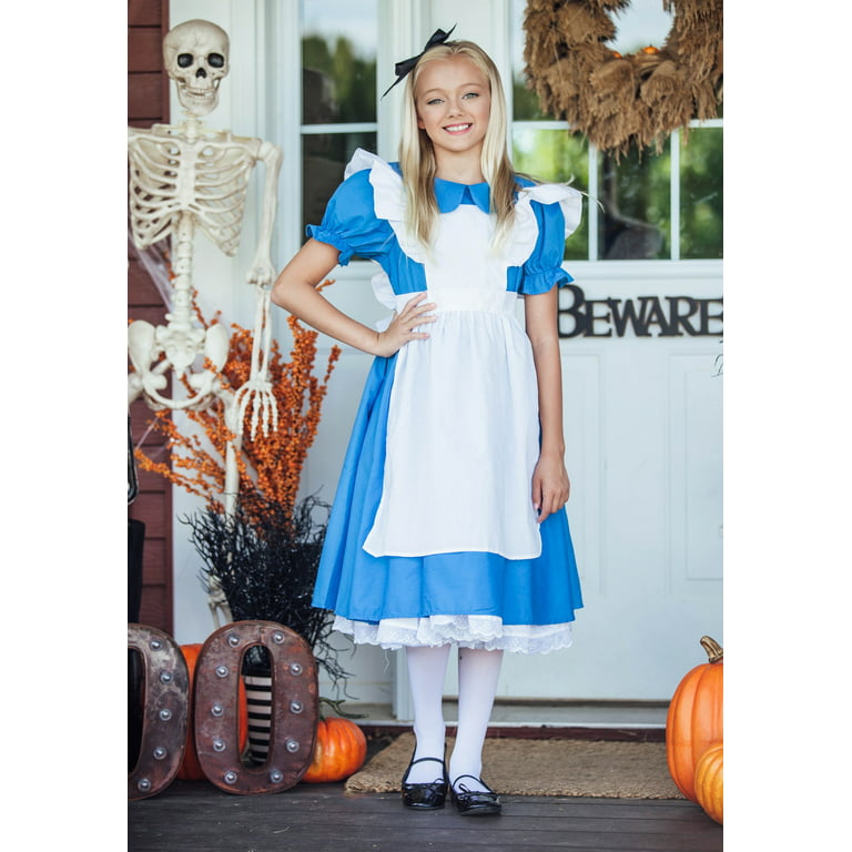 Alice in Wonderland Storytime Character Handmade Modest Halloween Costume 3 Piece Set --Alice-- Child Sizes
