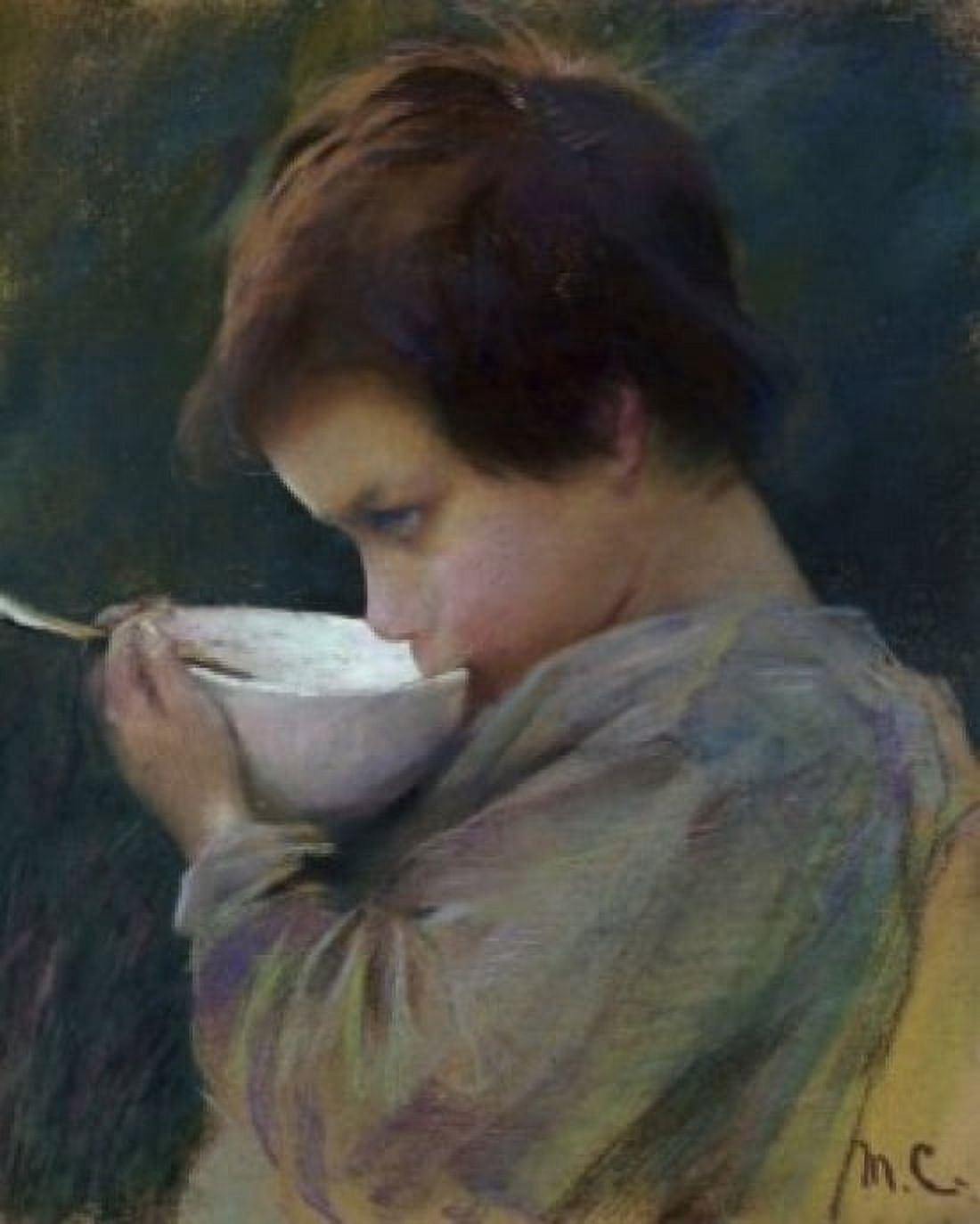 Child Drinking Mary Cassatt (1844-1926American) Canvas Art - Mary Cassatt (24 x 36)
