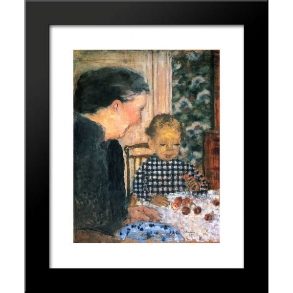 Child Eating Cherries 20x24 Framed Art Print by Bonnard, Pierre
