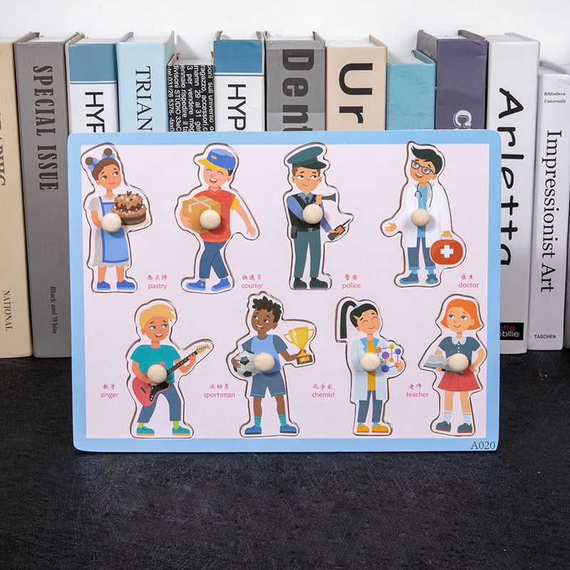 Child Educational Puzzle Boards for Kids Toddler 2 3 4 5 Years Wooden ...