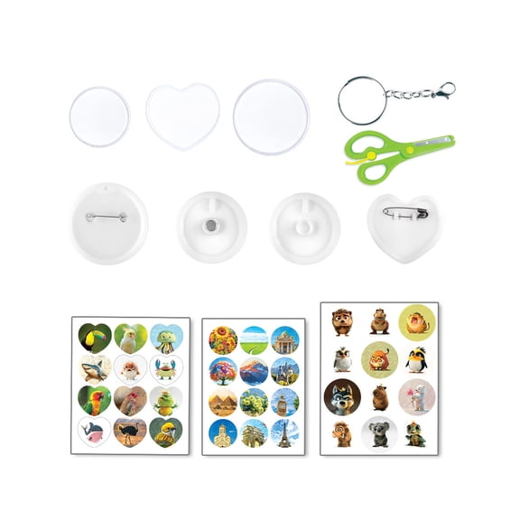 Child Friendly Brooch Pin Maker Craft Kits 3in1 Manual Press Creative Crafts Badges Maker Activity Toy For Party Project