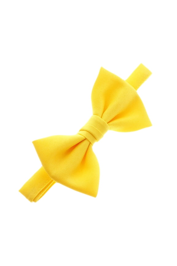 Child Gabardine Adjustable Pre-Tied Bow Tie - Yellow