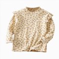 thumbnail image 1 of Child Girl Long Sleeve Shirts 12 18 24 Months 1T 2T 3T 4T 5T 6T 7T 8T 9T 10T 11T 12T Kids Ruffle Shirts Tee Crewneck Graphic Tops Girls Fall Clothes, 1 of 4