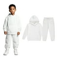 thumbnail image 1 of Child Girls Boys Sweatsuit Set 2 Piece Long Sleeve White Basic Hoodie Jogger Set Warm Fall Winter Clothes Little Girls Clothes8-9 Years, 1 of 4