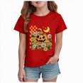 thumbnail image 1 of Child Girls Halloween Shirts for Girls Spooky Pumpkin Short Sleeve Shirts Kids Crewneck Tops Halloween Gifts Little Kids Tops Size 7-8 Years, 1 of 5