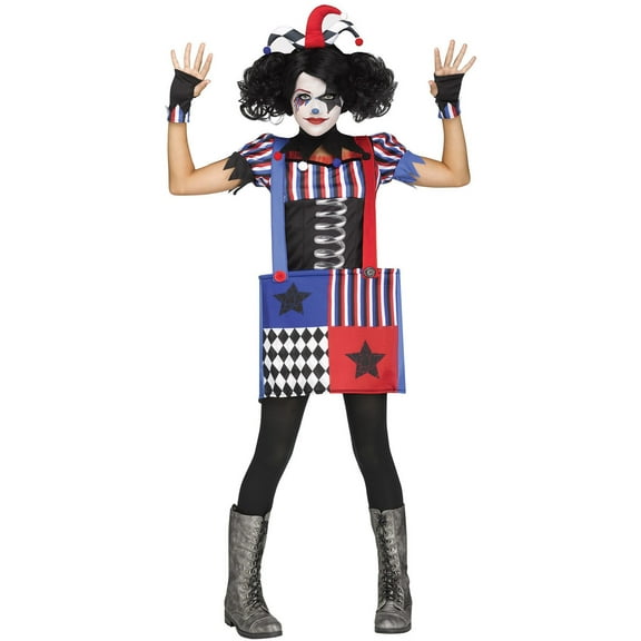 Child Girls Jumping Jack Jack In The Box With Foam Tunic Box Halloween Costume