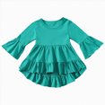 thumbnail image 1 of Child Girls Long Sleeve Ruffle Tiered Tunic Top for Girls 12 24 Months 2T 3T 4T 5T 6T Crewneck Flared Hem Shirts Girls Tops, 1 of 8