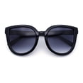 thumbnail image 1 of Child Girls Size Horn Rim Round Cat Eye Plastic Retro Fashion Sunglasses Black - Smoke, 1 of 7