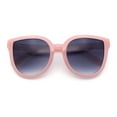 thumbnail image 1 of Child Girls Size Horn Rim Round Cat Eye Plastic Retro Fashion Sunglasses Pink - Smoke, 1 of 7
