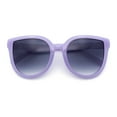 thumbnail image 1 of Child Girls Size Horn Rim Round Cat Eye Plastic Retro Fashion Sunglasses Purple - Smoke, 1 of 7