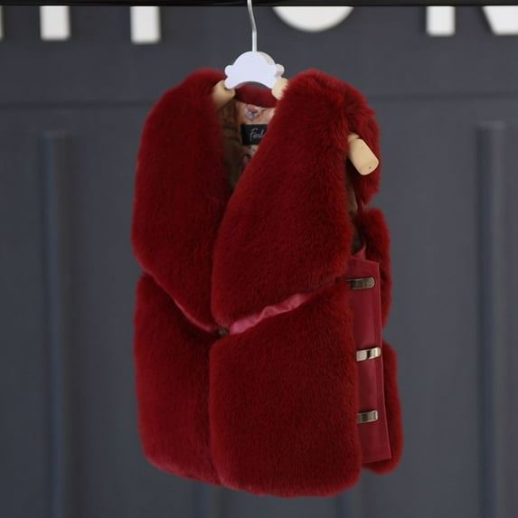 Child Girls Sleeveless Coat Winter Windproof Thicken Coat Jacket Kids Warm Vest Outerwear