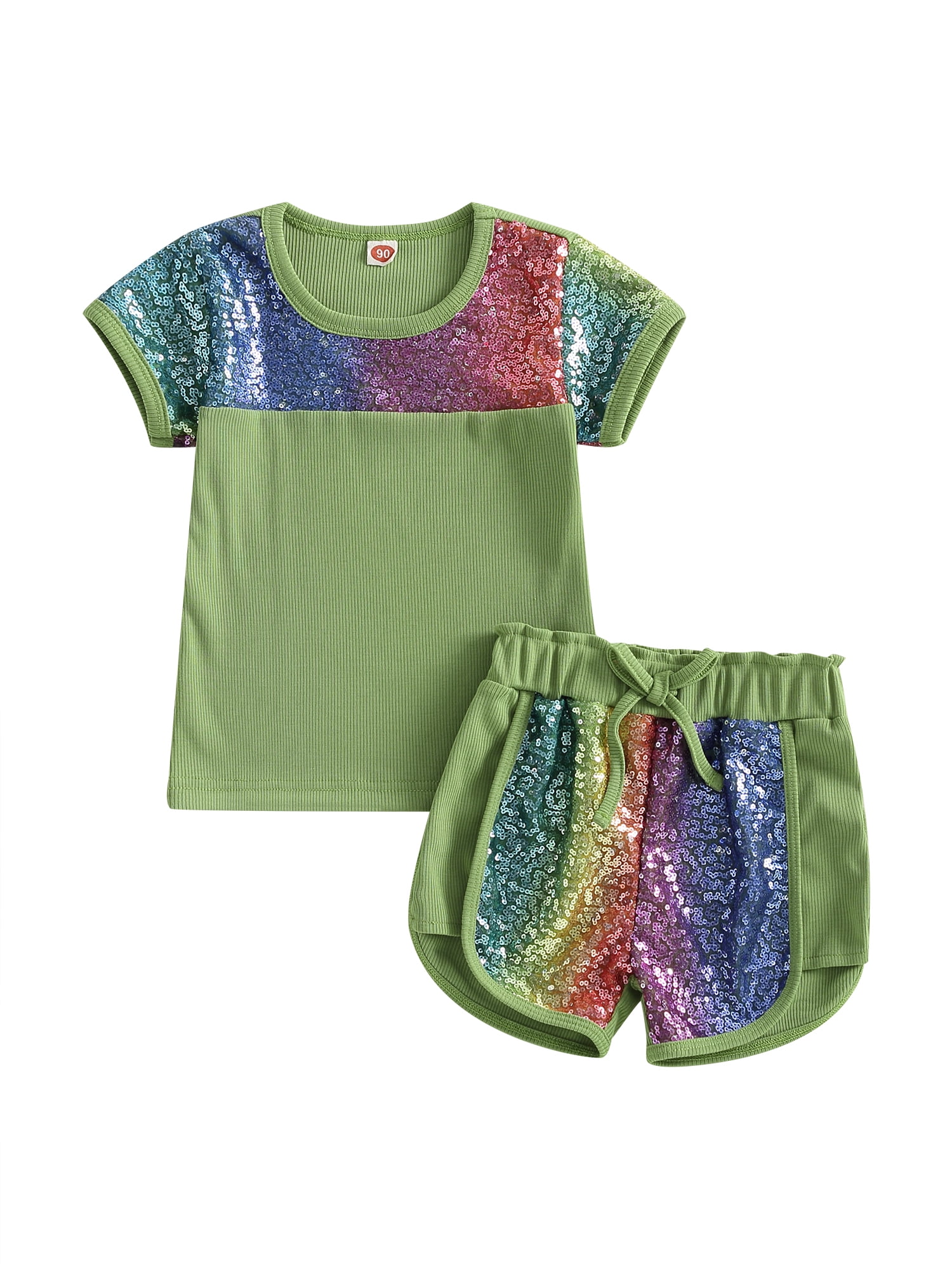 Children's Short Sleeve Tee and Floral Shorts Set main image 0