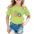 thumbnail image 1 of Child Girls Tshirt Girls Cute Graphic Print Round Neck Short Sleeve Tee Summer Casual T Shirt Casual Daily Shirt for Kids Sports Wear, 1 of 4