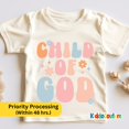 thumbnail image 1 of Child Of God Kids Shirt, Youth Religious Shirt, Church Kids Shirt, Retro Child Of God Shirt, Jesus Love Floral Shirt, God Is Good Shirt TODDLER SHORT SLEEVE TEE BELLA CANVAS 3001T, 1 of 3