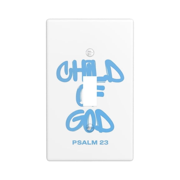 Child Of God Psalms 23 Single Toggle Light Switch Plates Outlet Covers Decorative Electrical Wall Plate 1 Gang Receptacle Switchplate Decorate Plug Cover For Bathroom Bedroom 4.5 * 2.76 Inch