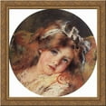 thumbnail image 1 of Child Head 20x20 Gold Ornate Wood Framed Canvas Art by Makovsky, Konstantin, 1 of 2