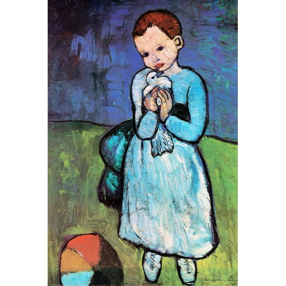 Child Holding A Dove-Picasso - CANVAS OR PRINT WALL ART