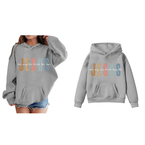 Child Hoodies Christian Sweatshirt Long Sleeve Graphic Hoodies Cute Oversize Pullover Top Winter Sweatshirts Toddler 9-10 Years Boys Clothes