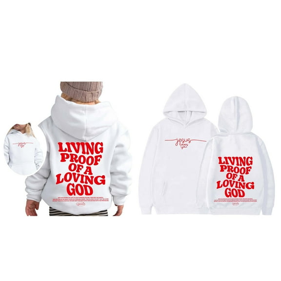 Child Hoodies Jesus Loves You Hoodie Long Sleeve Graphic Sweatshirt Warm Oversize Pullover Top Crop Tops Winter Clothes Toddler 4T Boys Clothes