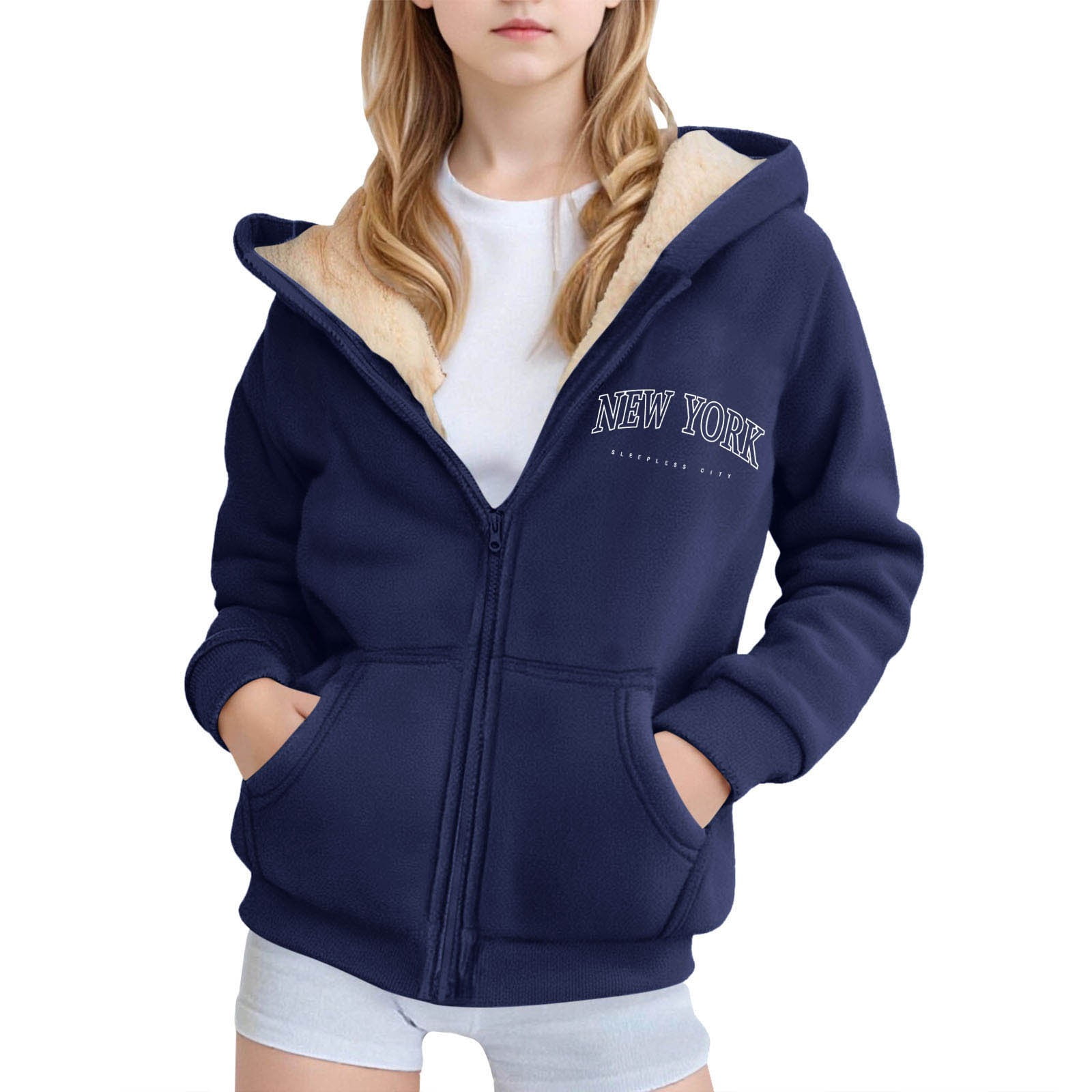Baby Winter Fleece Hooded Jacket & Printed Pants Set main image 0