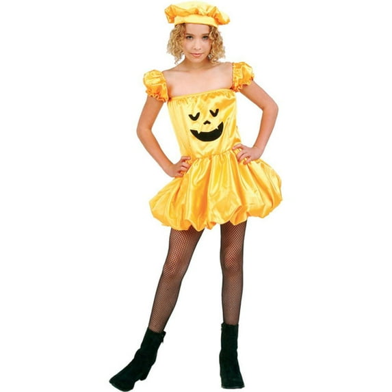 Child Jack-O-Lantern Dress Costume~Small 4-6 / Orange