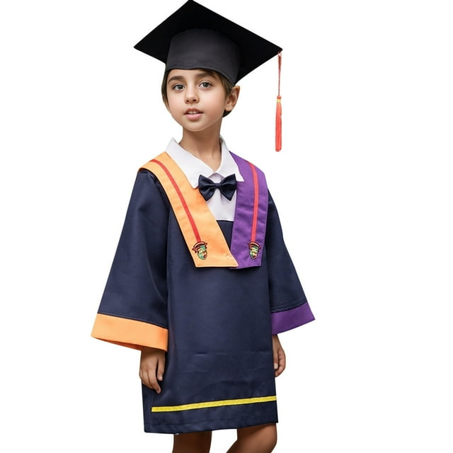 Child Kids Boys Girls Preschool Kindergarten Graduation Gown Cap Set ...