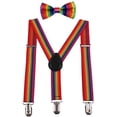 thumbnail image 1 of Child Kids Suspenders Bow Tie for Boys and Girls Adjustable Elastic Classic Accessory Sets Age 1 to 13 Year, 1 of 7