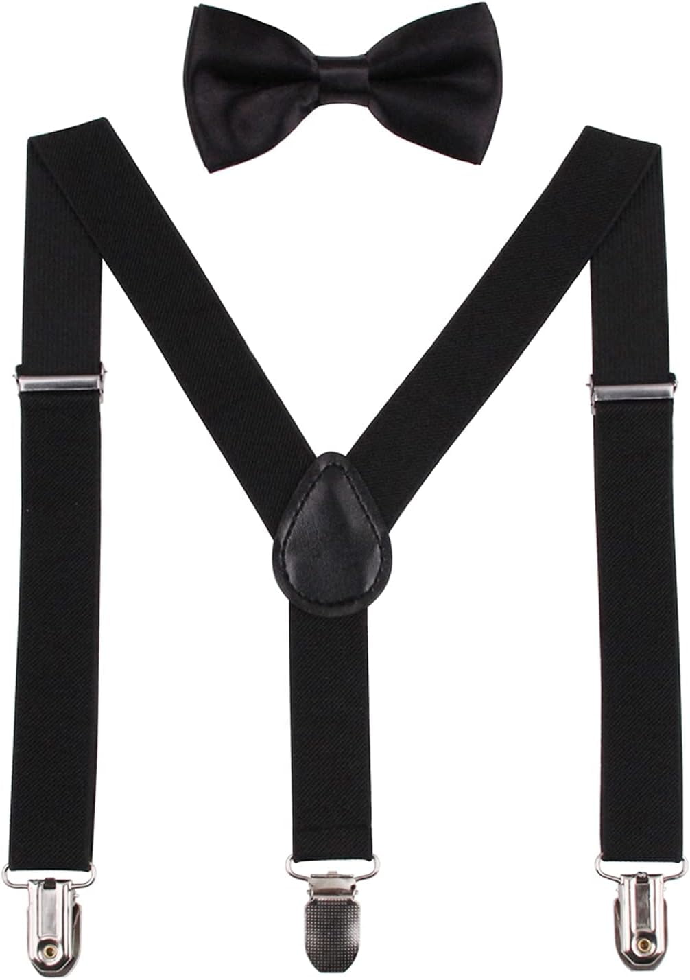 Child Kids Suspenders Bow Tie for Boys and Girls Adjustable Elastic Classic Accessory Sets Age 1 to 13 Year