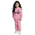 thumbnail image 1 of Child Kids Toddler Sweatsuit 2 Piece Long Sleeve Pink Tracksuit Pullover Hoodie and Jogger Pants Fall Clothes Hoodie Set3-4 Years, 1 of 5