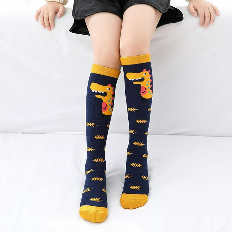 Child Knee High Stockings Long Socks, Cozy Warm Cartoon Cotton Tube Sock  for Infant Baby Toddler Kids Boys Girls 