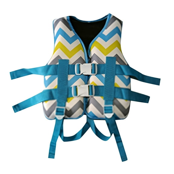 MUXiin Child Life Jacket Type III Life Vest (30-50 lbs) for Kids and Children, Support Collar with Handle, Fully Adjustable PFD for Pools, Lakes and Boating,Blue,XS