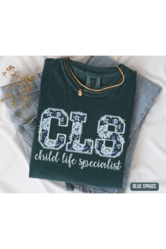 Child Life Specialist Floral Cls New Grad Student Version Two T-Shirt