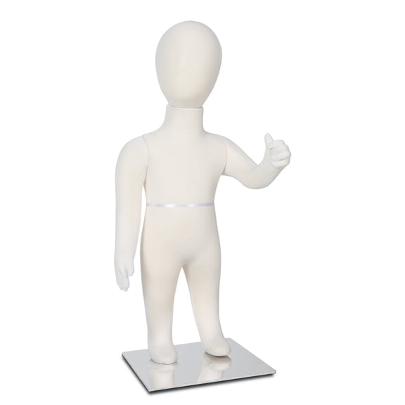 Child Mannequin Full Body, Kids Mannequin Dress Form Adjustable Manikin, Soft Retail Clothing Mannequin with Metal Base for Sewing, 1 Year Old