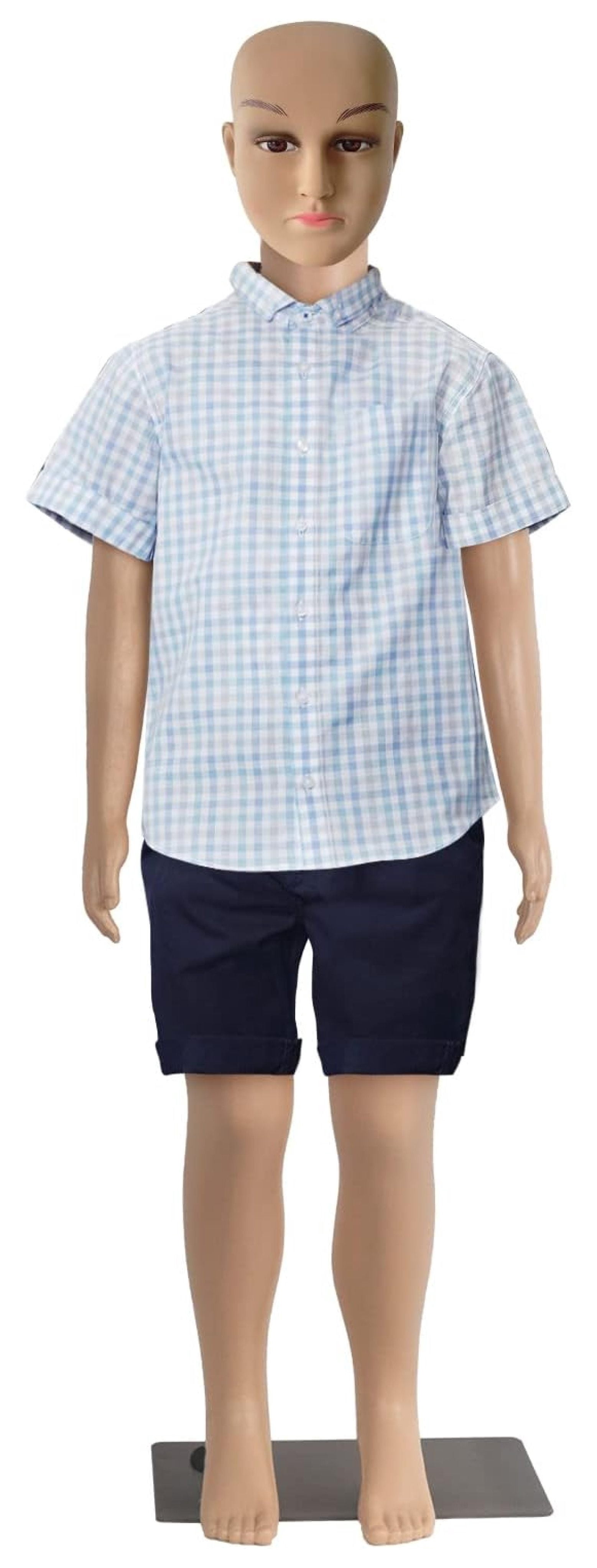 Child Mannequin Full Body Realistic Adjustable Detachable Manikin Display Head Turns Dress Form W/Metal Base 43.3" Height
