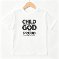 thumbnail image 1 of Child Of God Boys Graphic Tee, Christian Proud Religious Quote 100% Cotton Kids Short Sleeve T-Shirt, 1 of 5